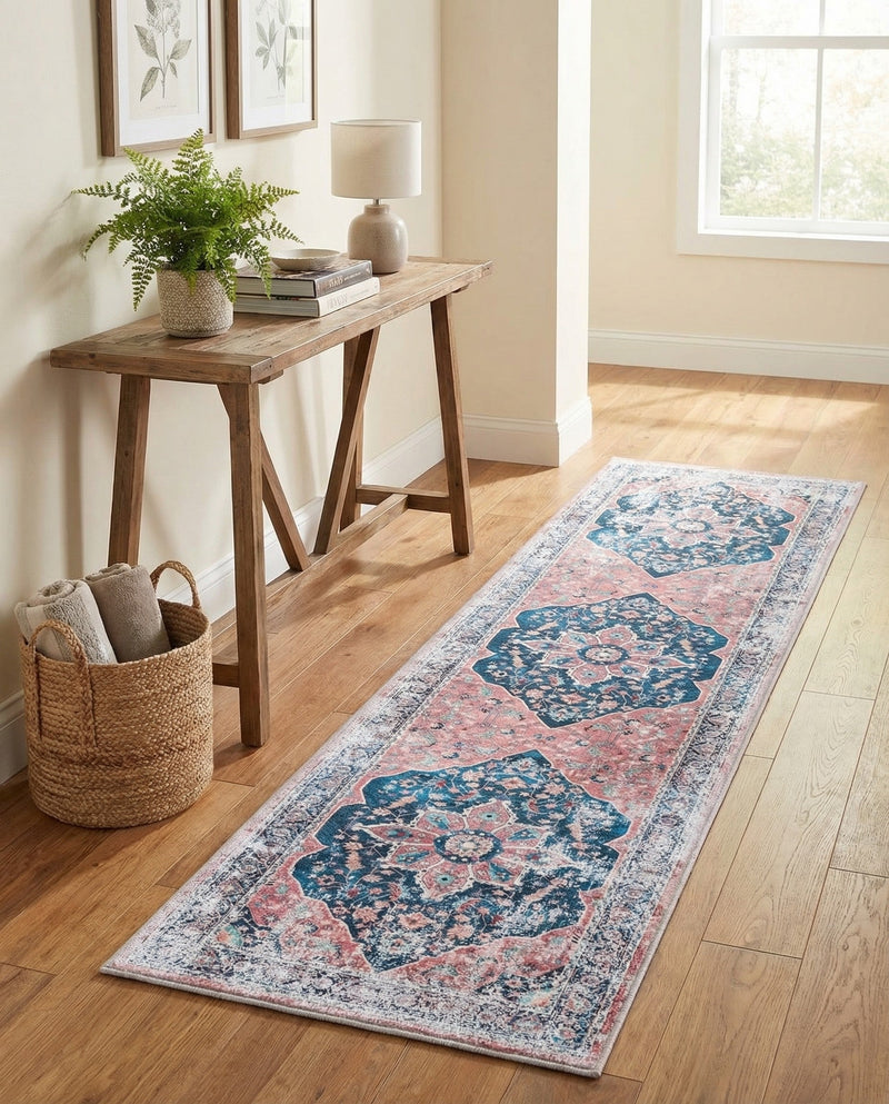 Laguna Sands Collection Area Rug -  Zuma Runner Navy Blue  lifestyle 30