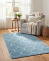 Trellis Mosaic Collection Area Rug -  Pergolatown (Light Blue) Rectangle Light Blue  lifestyle 18