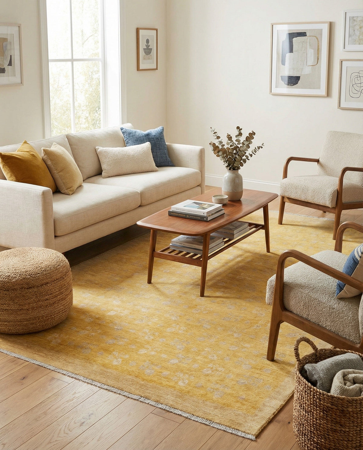 Bazaar Chic Collection Area Rug - Marrakech Rectangle Yellow  lifestyle 19