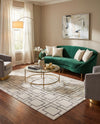 Hollywood Luxe Collection Area Rug -  Beverly (White Silver) Rectangle White Silver  lifestyle 6