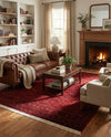 Samarkand Elegance Collection Area Rug -  Konye-Urgench Rectangle Red  lifestyle 22