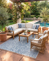 Urban Oasis Rugs Collection Area Rug -  Terrace (Blue) Rectangle Blue  lifestyle 18