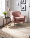 Hollywood Luxe Collection Area Rug - Sunset (White Gold) Rectangle White Gold  lifestyle 14