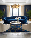 Hollywood Luxe Collection Area Rug -  Beverly (Navy Blue Gold) Rectangle Navy Blue Gold  lifestyle 11