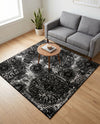 Riviera Elegance Collection Area Rug -  Monaco (Black) Square Black  lifestyle 70
