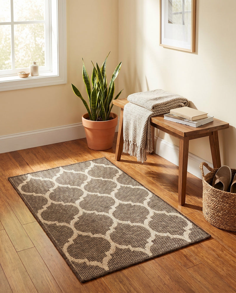 Sahara Sands Collection Area Rug -  Dahshur Rectangle Brown  lifestyle 11