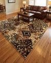 Bistro Lounge Collection Area Rug -  Piccolo Square Beige  lifestyle 42