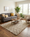 Berber Lattice Shag Collection Area Rug - Atlas (Light Brown) Rectangle Light Brown  lifestyle 9