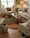 Bistro Lounge Collection Area Rug -  Cortado Round Beige  lifestyle 40