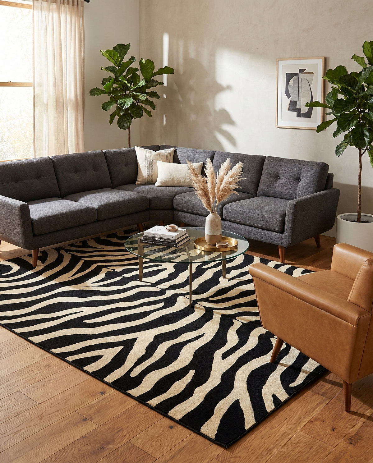 Savannah Sojourn Collection Area Rug -  Kilimanjaro Rectangle Black  lifestyle 31