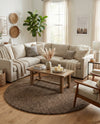 Plush Oasis Collection Area Rug - Serenity (Sandy Brown) Round Sandy Brown  lifestyle 35