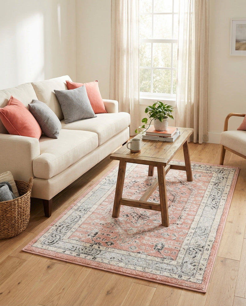 Adriana Terrace Collection Area Rug - Capri (Rose) Rectangle Rose  lifestyle 21