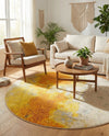 Marrakesh Elegance Collection Area Rug -  Tarfaya Round Yellow  lifestyle 57