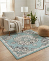 Beverly Grove Collection Area Rug - Melrose (Aqua) Square Aqua  lifestyle 72