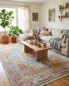 Caribbean Breeze Collection Area Rug -  Vieques Rectangle Light Blue  lifestyle 47