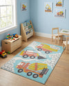 Wonder Tykes Collection Area Rug -  Labyrinth Rectangle Teal  lifestyle 8