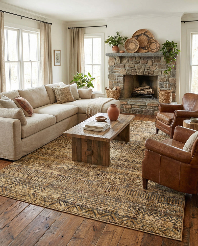 Neptune Elegance Collection Area Rug -  Nereid Rectangle Beige  lifestyle 31