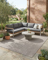 Seaside Serenity Collection Area Rug - Marina Rectangle Light Gray  lifestyle 27
