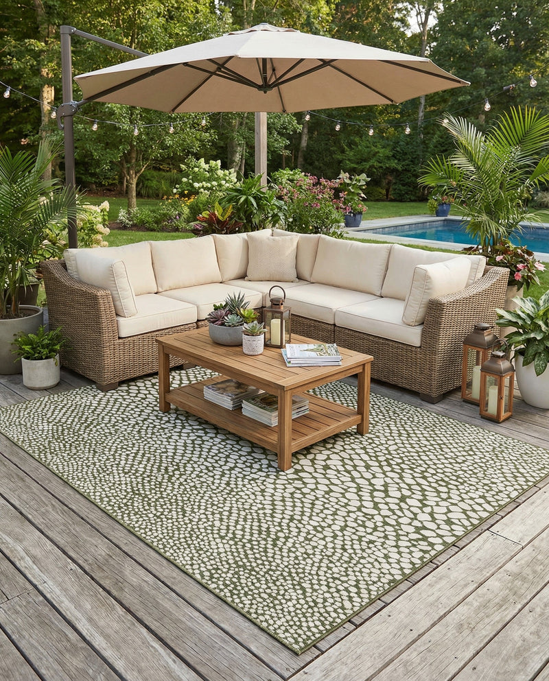 Urban Oasis Rugs Collection Area Rug -  Terrace (Green) Rectangle Green  lifestyle 16
