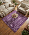 Marrakech Lattice Collection Area Rug - Medina (Violet) Square Violet  lifestyle 24