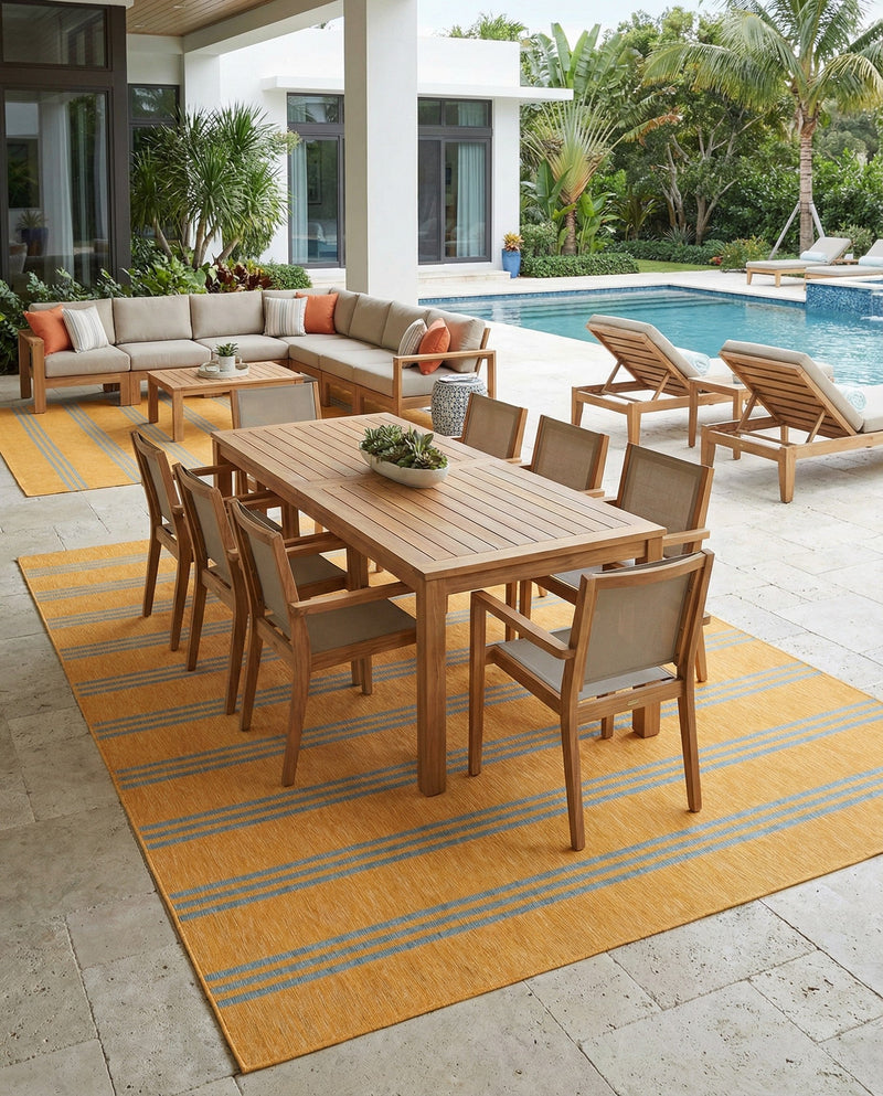 Urban Oasis Rugs Collection Area Rug -  District (Yellow and Aqua) Rectangle Yellow and Aqua  lifestyle 12