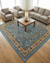 Isfahan Elegance Collection Area Rug - Naghsh-e Jahan (Light Blue) Square Light Blue  lifestyle 77