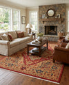 Persian Elegance Collection Area Rug -  Golestan Rectangle Red  lifestyle 32