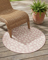 Savannah Escape Collection Area Rug -  Amazon (Pink Ivory) Round Pink Ivory  lifestyle 22