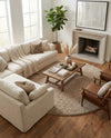 Plush Oasis Collection Area Rug - Serenity (Taupe) Round Taupe  lifestyle 66
