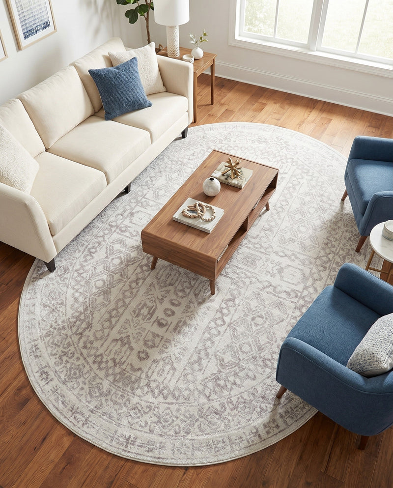 Cambridge Classics Collection Area Rug - Trinity (Cream) Oval Cream  lifestyle 44