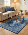 Dover Terrace Collection Area Rug - Marina (Navy Blue) Rectangle Navy Blue  lifestyle 19