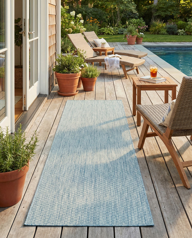 Seaside Serenity Collection Area Rug - Veranda (Aquamarine) Runner Aquamarine  lifestyle 46