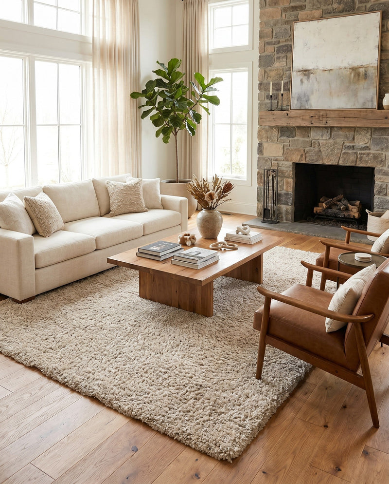 Alpine Plush Collection Area Rug -  Cortina (Linen) Rectangle Linen  lifestyle 12