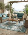 Urban Oasis Rugs Collection Area Rug -  Penthouse (Teal) Rectangle Teal  lifestyle 13
