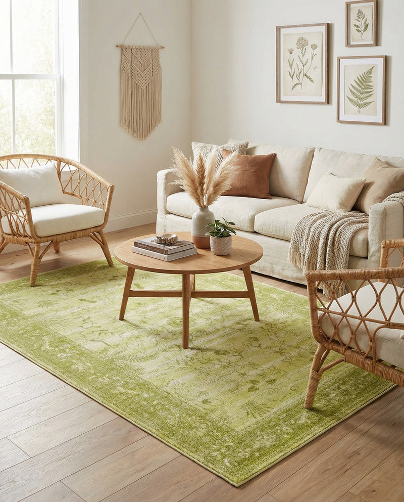 Horizon Collection Area Rug -  Apex (Light Green) Rectangle Light Green  lifestyle 19