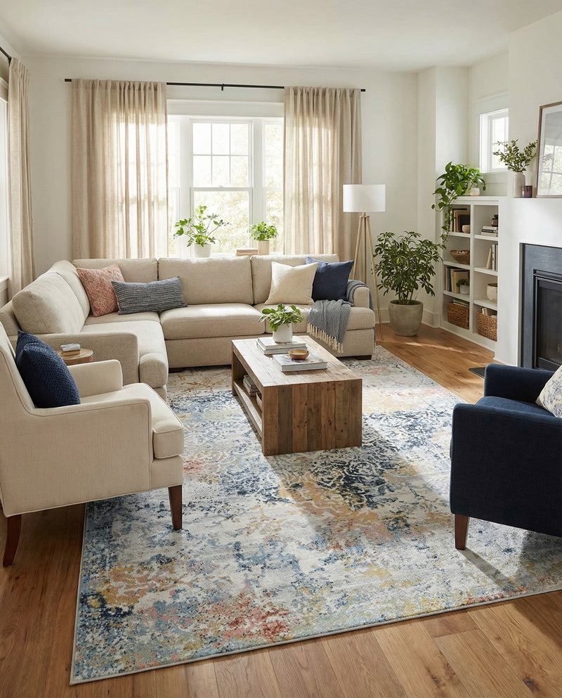 Aegean Elegance Washables Collection Area Rug -  Serifos Rectangle Multi  lifestyle 50