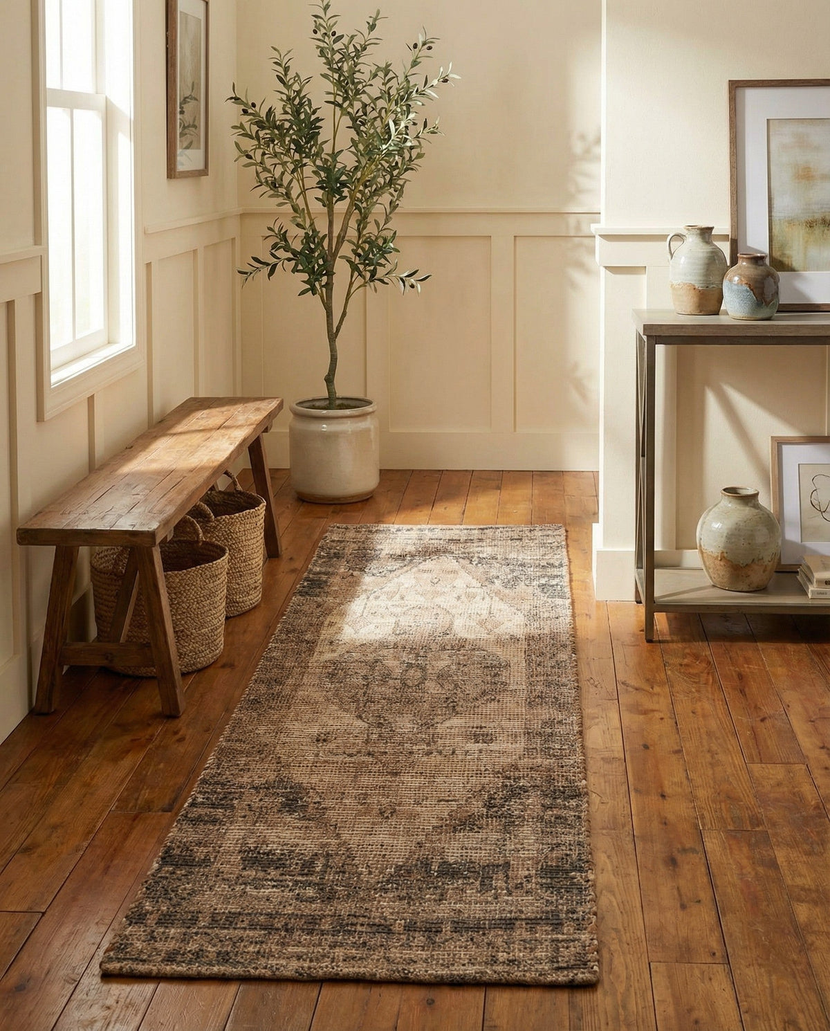 Savannah Threads Collection Area Rug - Sahara Runner Natural  lifestyle 147