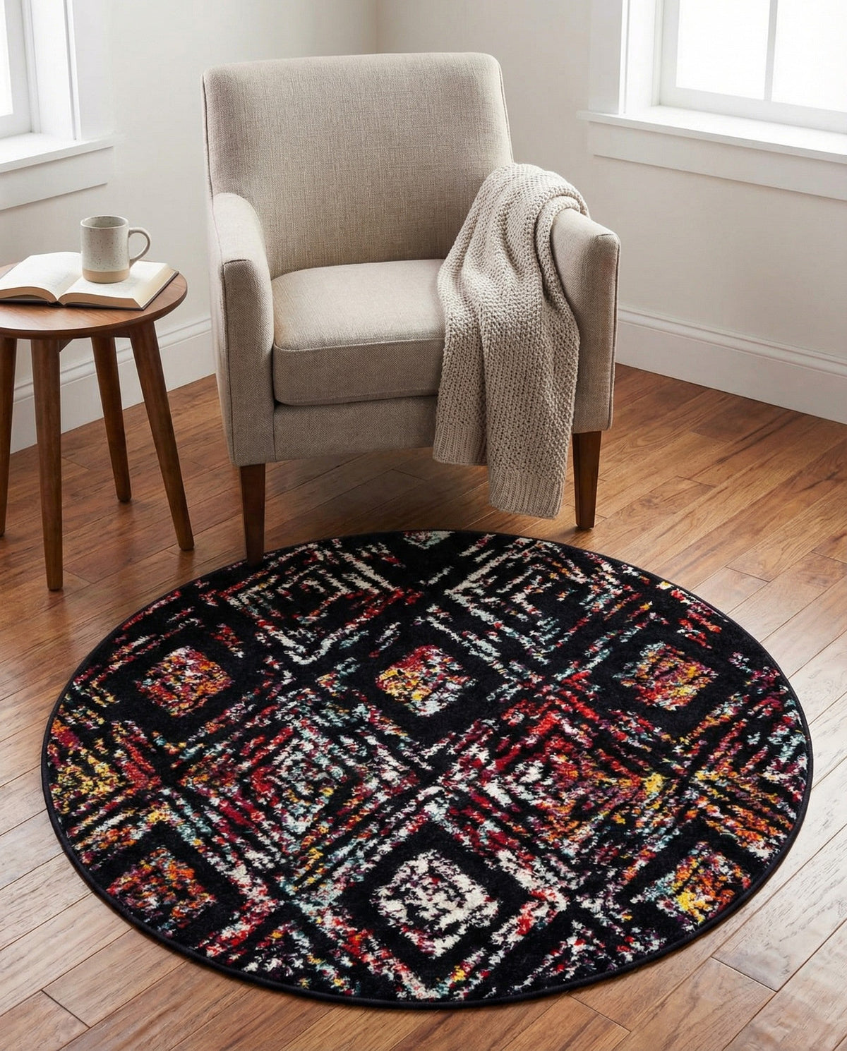 Brighton Terrace Collection Area Rug -  Ovingdean Round Multi  lifestyle 51