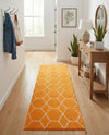 Trellis Mosaic Collection Area Rug - Arborville (Orange) Runner Orange  lifestyle 43