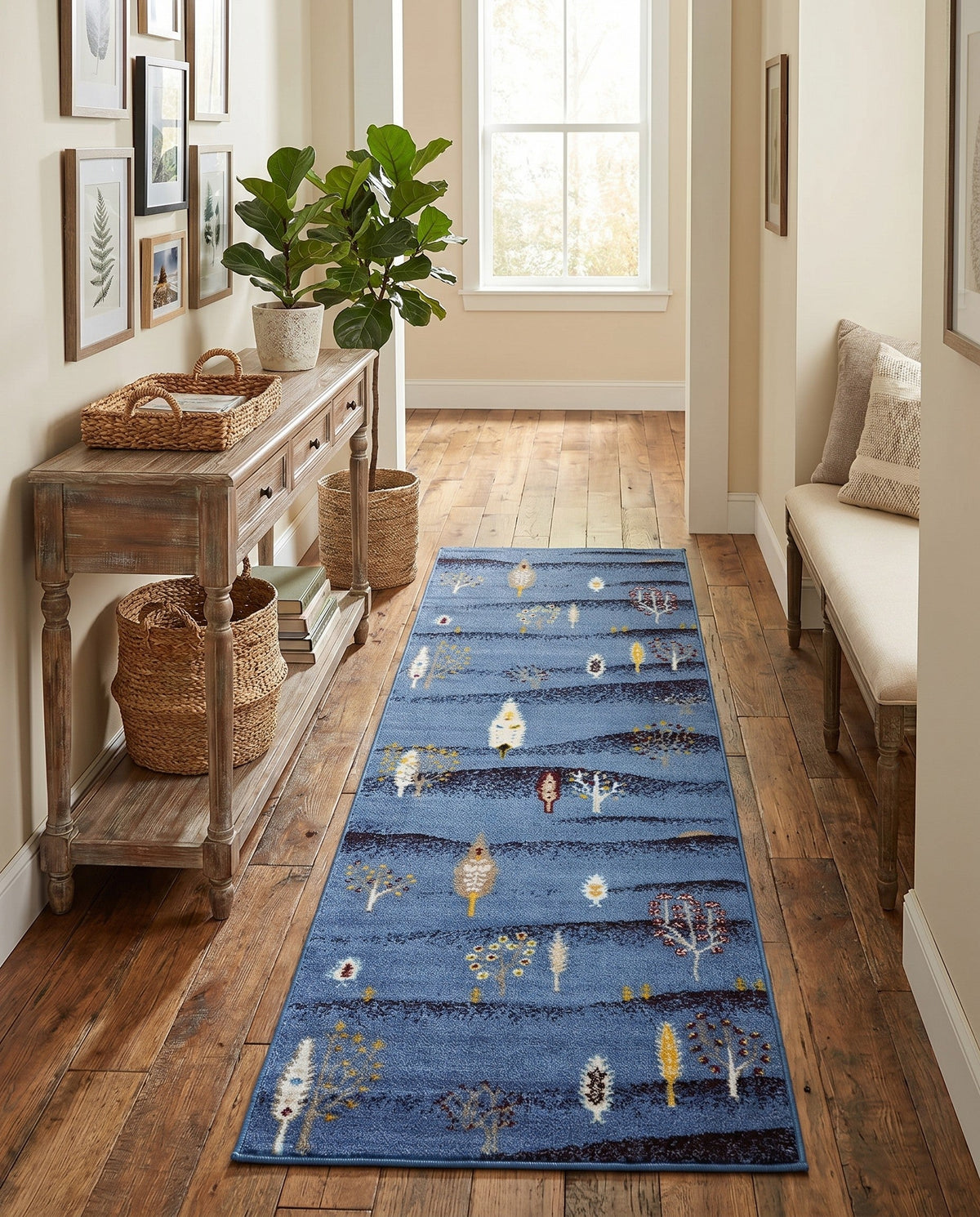Coastal Haven Collection Area Rug -  Surfside Runner Blue  lifestyle 131