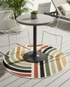 Urban Terrace Collection Area Rug -  Piazza Round Multi  lifestyle 61