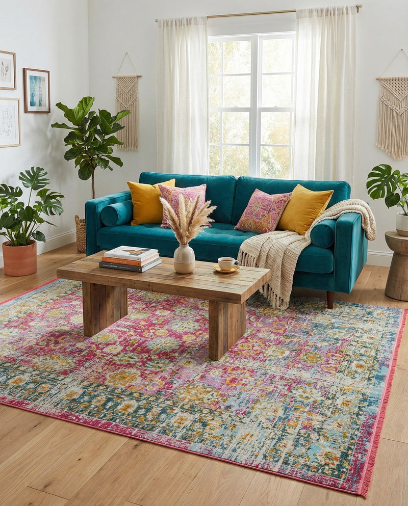 Arcadia Rugs Collection Area Rug -  Shangri-La Rectangle Pink  lifestyle 33