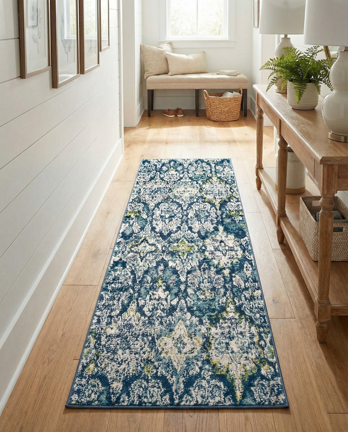 Savannah Elegance Collection Area Rug -  Forsyth Runner Navy Blue  lifestyle 94