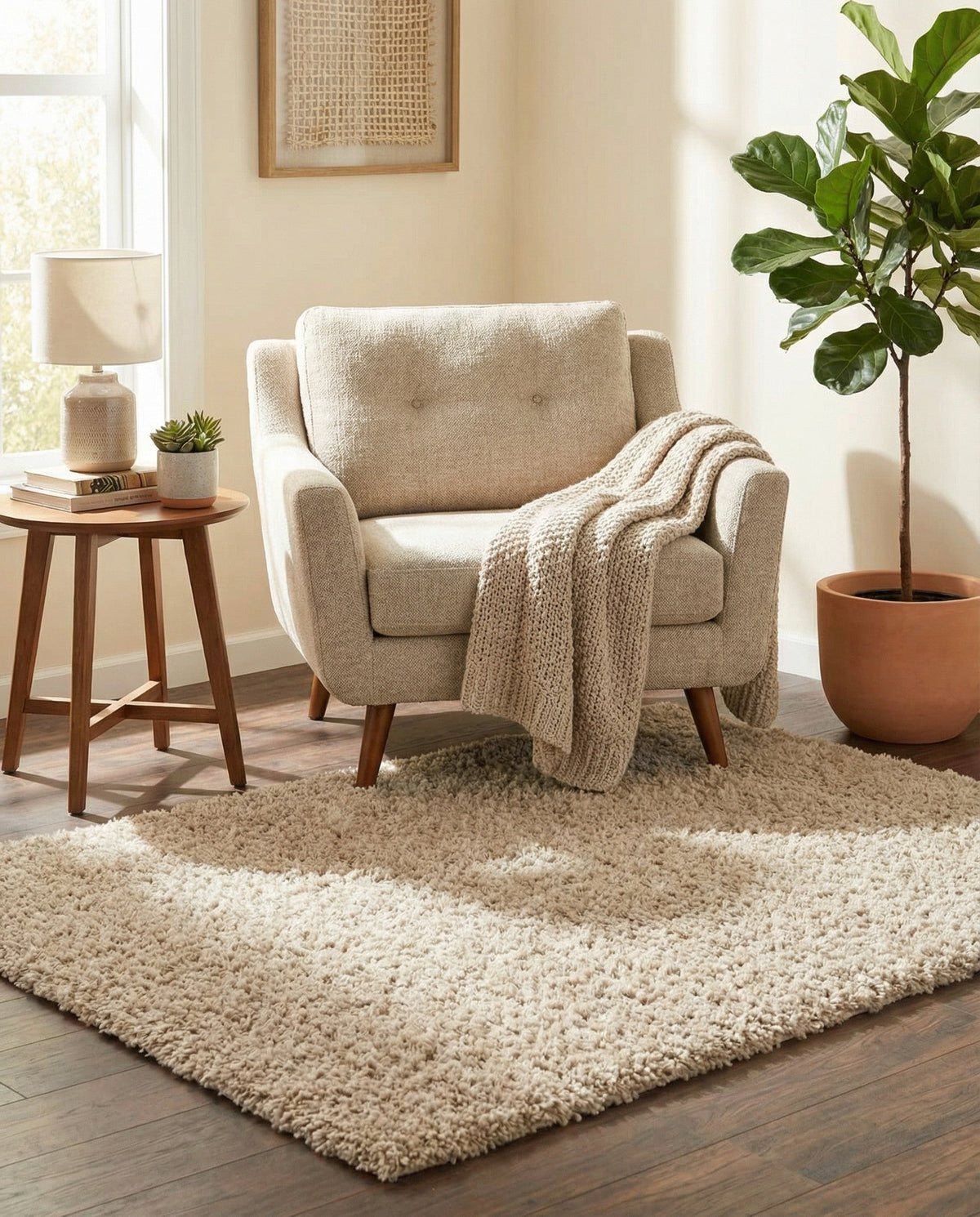 Alpine Plush Collection Area Rug -  Cortina (Linen) Rectangle Linen  lifestyle 10
