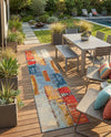Urban Terrace Collection Area Rug -  Arbour Runner Multi  lifestyle 79