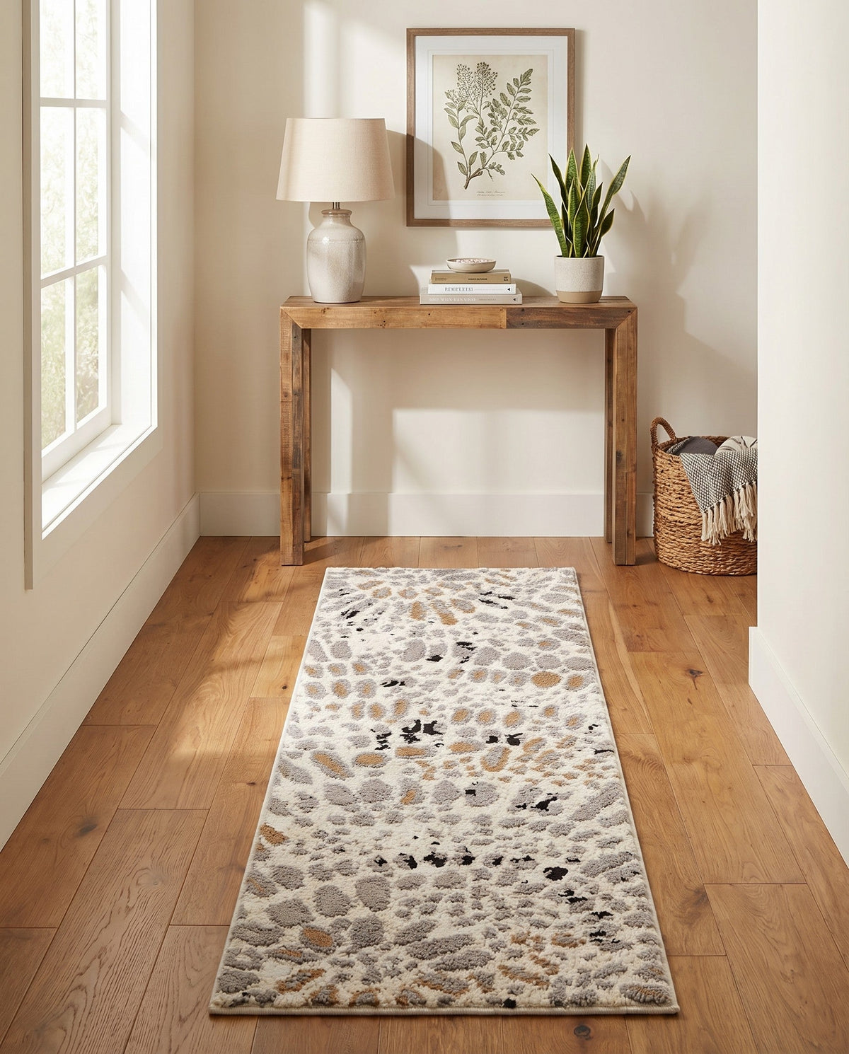 Sienna Collection Area Rug -  Modena Runner Ivory  lifestyle 48