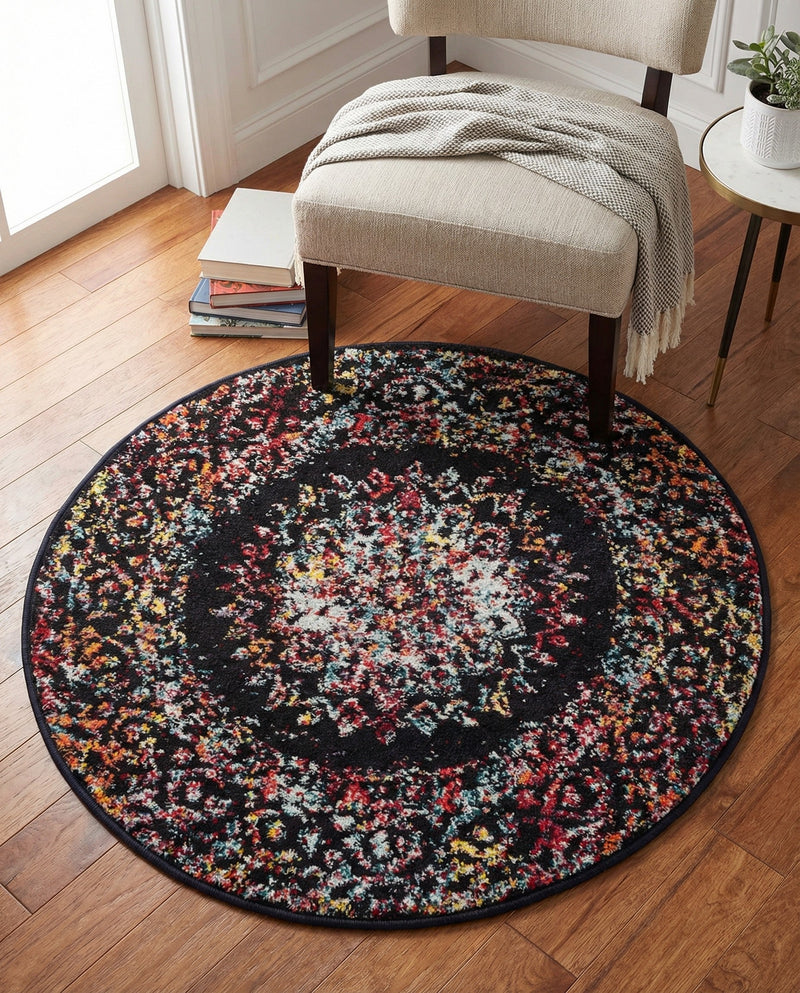 Brighton Terrace Collection Area Rug -  Withdean Round Multi  lifestyle 62