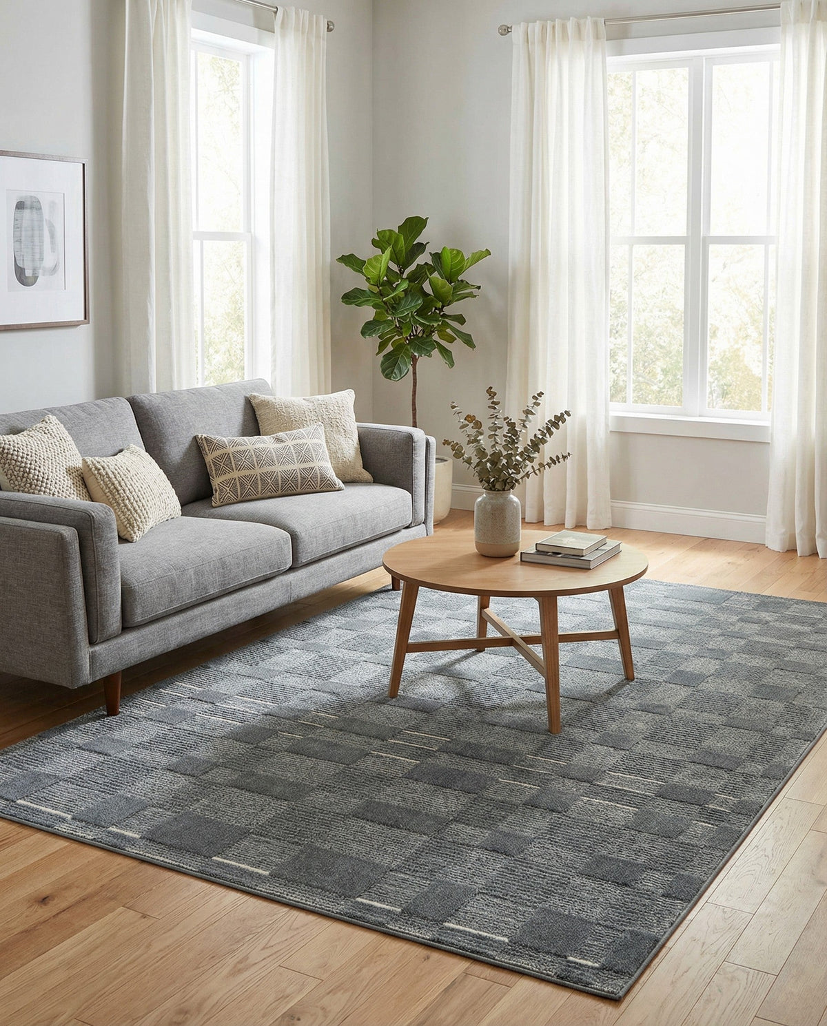 Haven Tapestry Collection Area Rug -  SereneCove Rectangle Serenity Blue  lifestyle 20