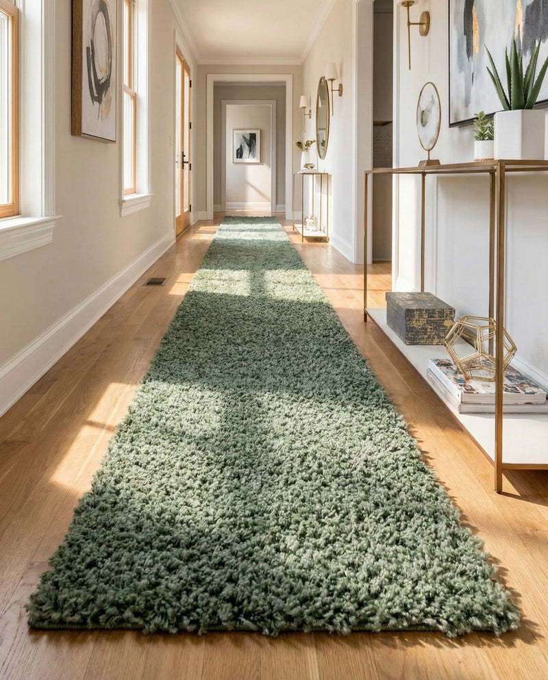 Alpine Plush Collection Area Rug -  Cortina (Sage) Runner Sage  lifestyle 36