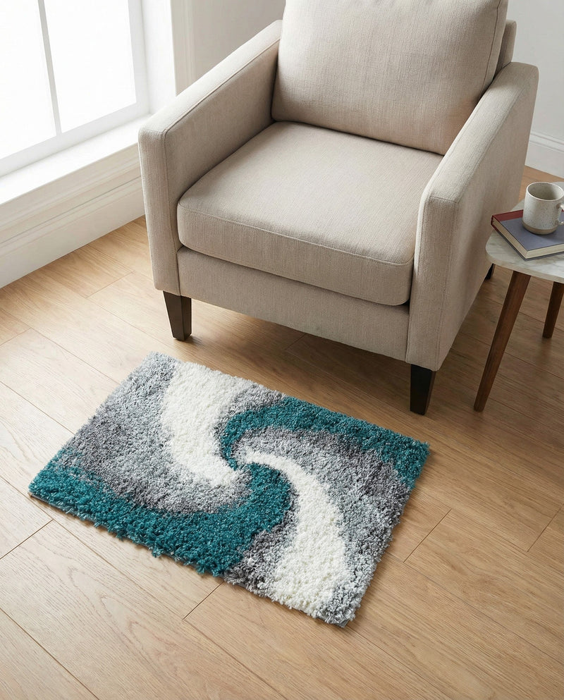 Cozy Haven Shag Collection Area Rug -  Oasis Rectangle Turquoise  lifestyle 26
